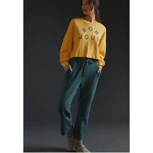Anthropologie Daily Practice Kick Flare Lounge Pants Green Relaxed Athleisure S